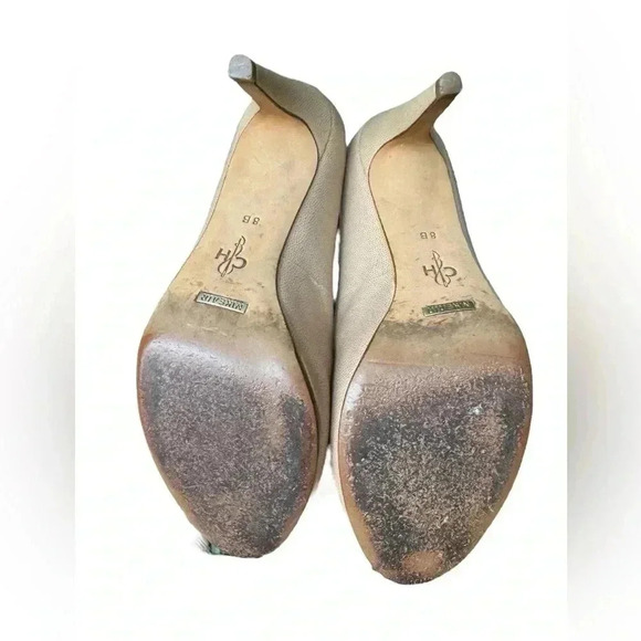 “Cole Haan” and Air Nike beige peep-toe pumps. Size 8 B - Picture 12 of 15